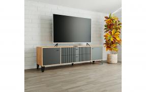 ТВ тумба Парус-10 (Дуб Крафт Золотой/Карбон Вулкан)