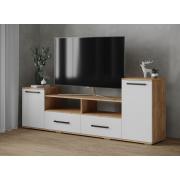 ТВ тумба Парус-2 (Белый / Дуб Золотой Крафт)